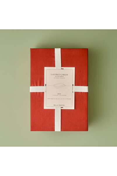 Bella Maison 100% Cotton Satin Supreme Double Fitted Sheet Tile (160X200X35 cm)