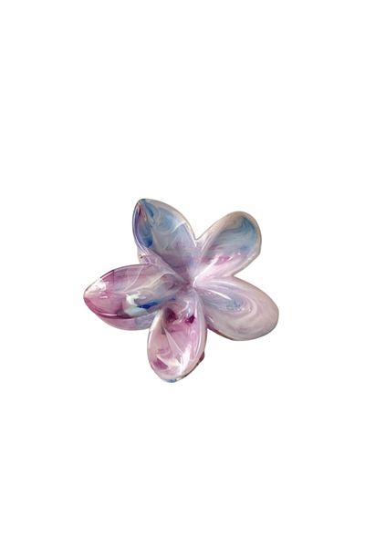 ECARLA - Spona do vlasů ve tvaru květiny, růžová Pearl melange