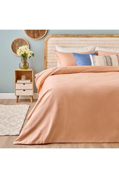 Bella Maison Set husă pilotă dublă Supreme din satin 100% bumbac Somon (200x220 cm)