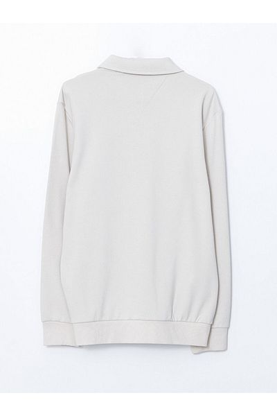 LC Waikiki Southblue Polo Neck Long Sleeve Men's Sweatshirt
