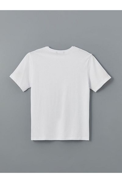 LC Waikiki Tricou pentru bărbați din bumbac pieptănat cu mânecă scurtă cu decolteu