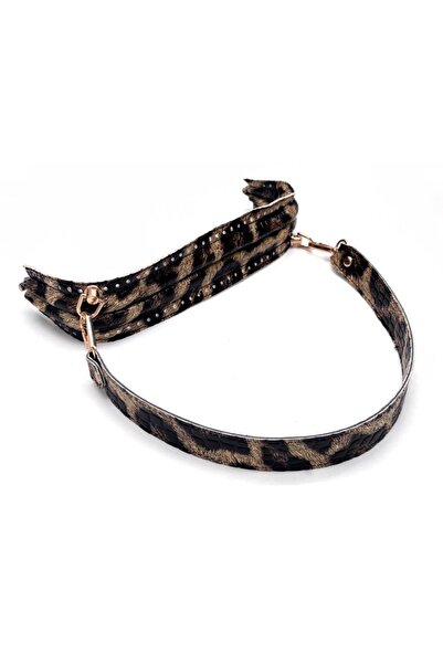 angel çanta aksesuar Angel 25 cm Stealth Leopard Colorat Faux Leather Bursu P...