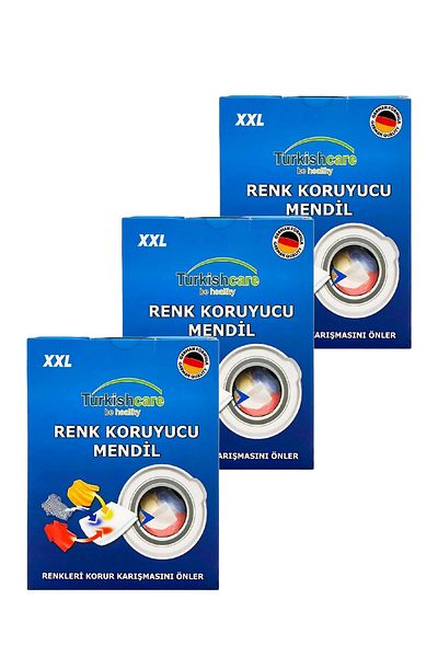 Turkishcare Set of 12 Handkerchiefs Triple for Color Protective Laundry