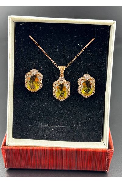 HicazTesbihcilik Silver Color Special Design Necklace and Earring Set - Hcz-Model Teffwwq
