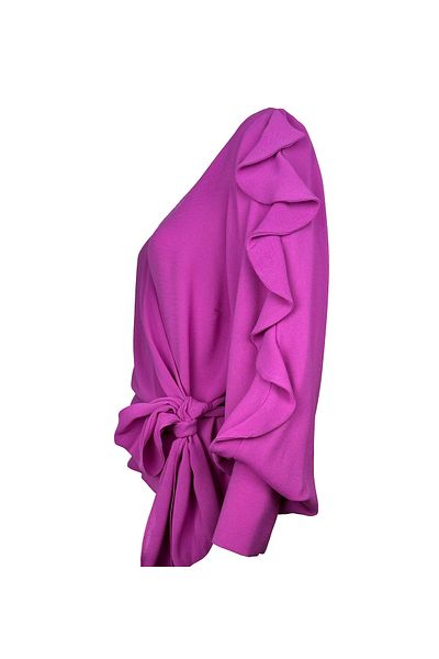 KAMEYA Double Breasted Closure Fuchsia Blouse