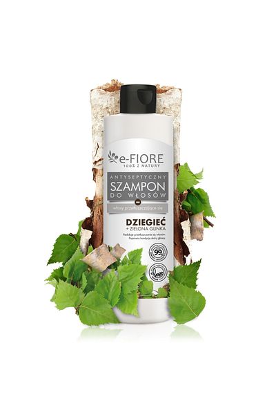 e-FIORE Dehtový šampon s jílem, 250 ml