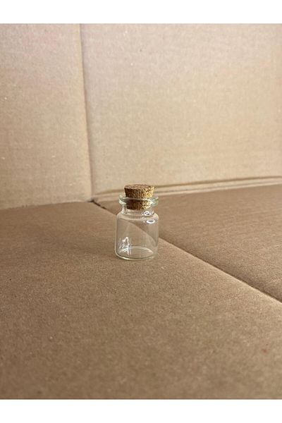 MOTTOMOR Glass Bottle with Cork Stopper 22X30 mm 5Pcs Pull Glass Pipe Vial Thin Penicillin Bottle Multi-Purpose Jar