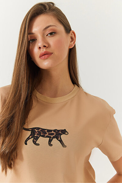 Bianco Lucci Γυναικείο μπλουζάκι Leopard Printed - 60602006