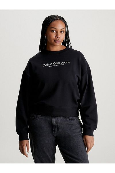Calvin Klein Tricou černá Calvin Klein s uvolněnou grafickou kartou pro ženu