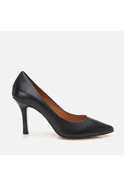 Hotiç Genuine Leather Black Women's Stiletto