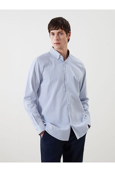 LC Waikiki Regular Fit Long Sleeve Striped Men's Shirt