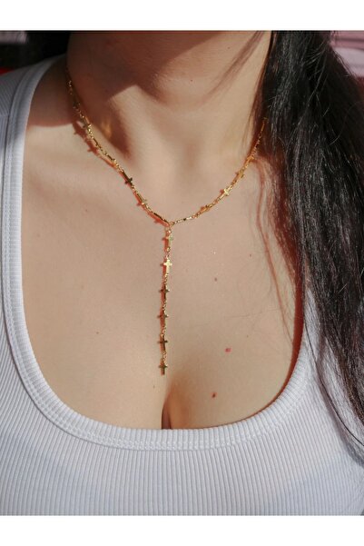 Reorah Collection Haç İşaretli Y Kolye