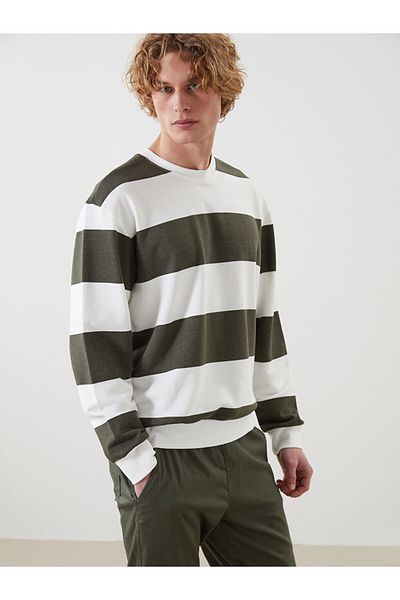LC Waikiki Crew Neck Long Sleeve Color Block Men's Sweatshirt