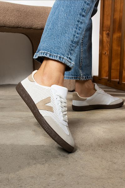 SHOESTEP Pantofi sport cu detalii bej casual cu imprimare laser pentru femei DANTE