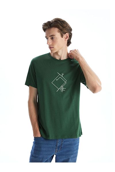 LC Waikiki Ανδρικό Tisort με στάμπα Crew Neck New Season - S5K341Z8