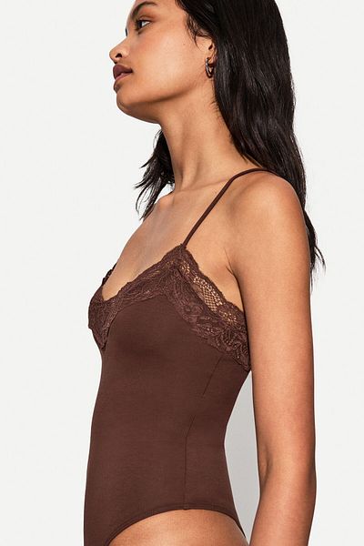Bershka Strappy blonde lace bodysuit