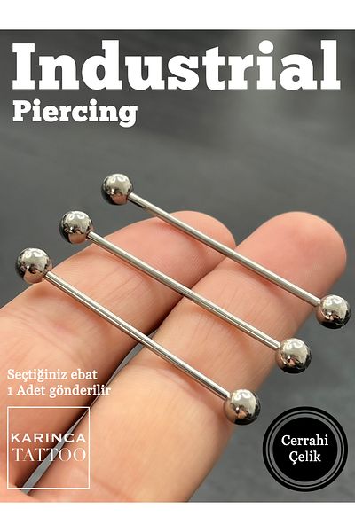 Karınca Piercing 316L Anti-Tarnish Surgical Steel - Industrial Bridge Piercing