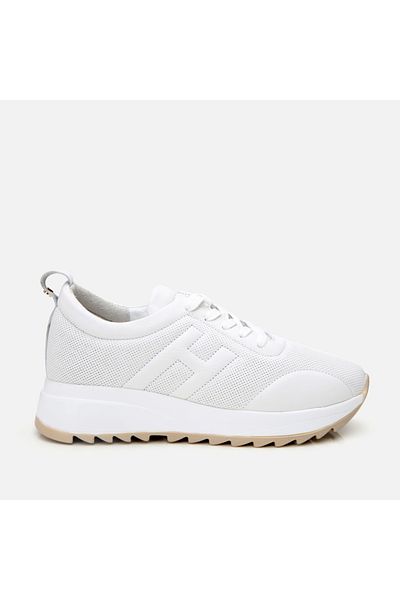 Hotiç Pantofi sport de damă albi din piele naturală