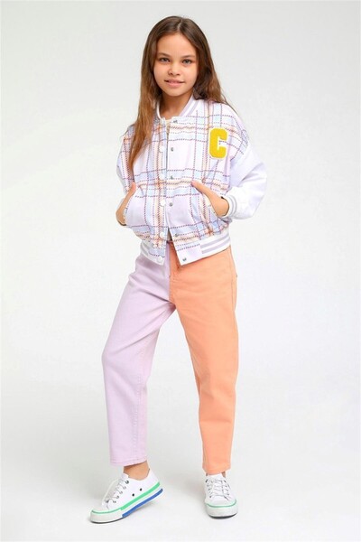 Escabel 05 - 14 Years Old Girl's Colorful College Coat