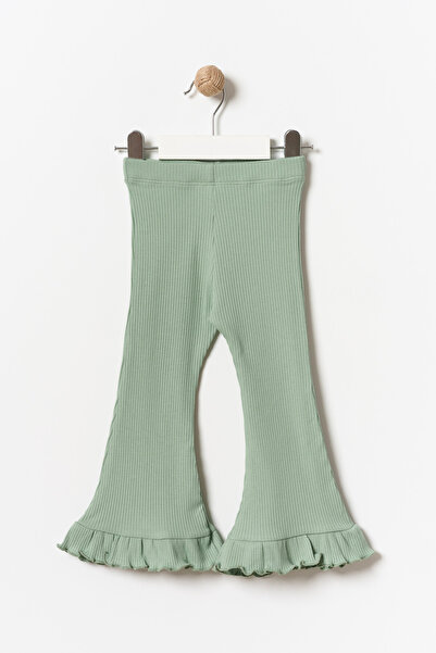 Minipodyum Girl's Ruffled Spanish Leg Leggings
