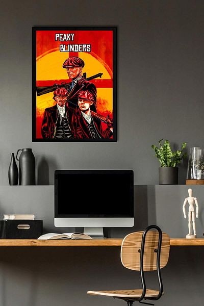 Saturn Peaky Blinders Framed Painting - Tv Series Poster Painting