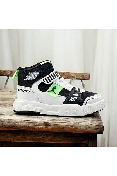 JOJO KIDS Unisex Children's Ankle Leather Sports Shoes, Basket, Tennis, Casual Sneakers, Velcro Shoes