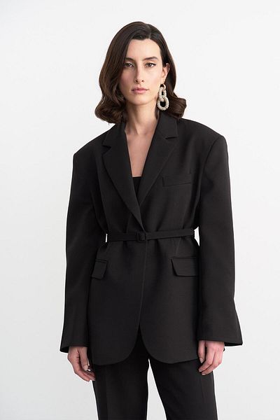 KADRİYE BAŞTÜRK Black Fit Cut Padded Jacket and Trousers Set