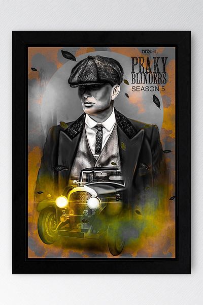 Saturn Peaky Blinders Framed Painting - Tv Series Poster Painting