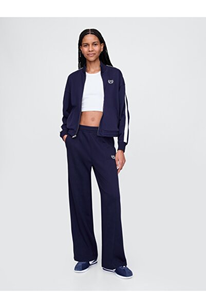 GAP Kadın Lacivert Vintage Soft Wide-Leg Gap Logo Eşofman Altı