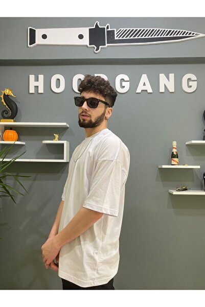 CC STORE Tricou alb supradimensionat