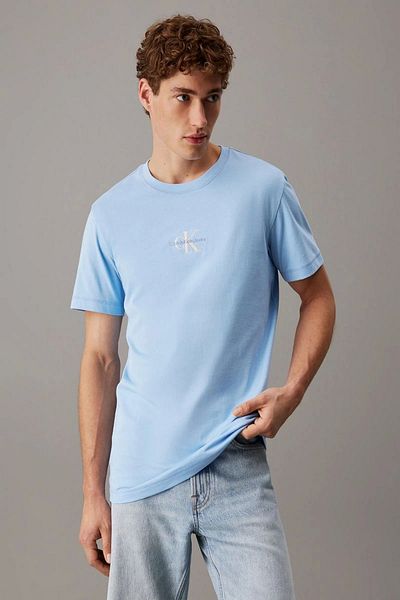 Calvin Klein Синя мъжка тениска с монограм