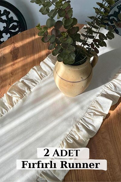 KAMİZ 2 قطعة من الكتان المكشكش 40x110