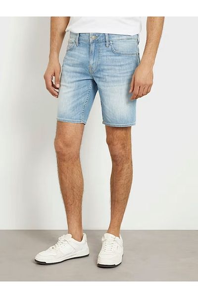 Guess Jeans Pánske modré džínsové kraťasy Guess Florida