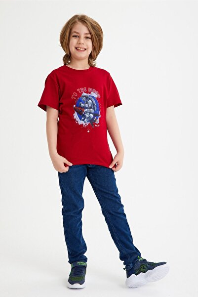 CC STORE Tricou pentru copii cu imprimeu astronaut pentru varsta 5-15 ani