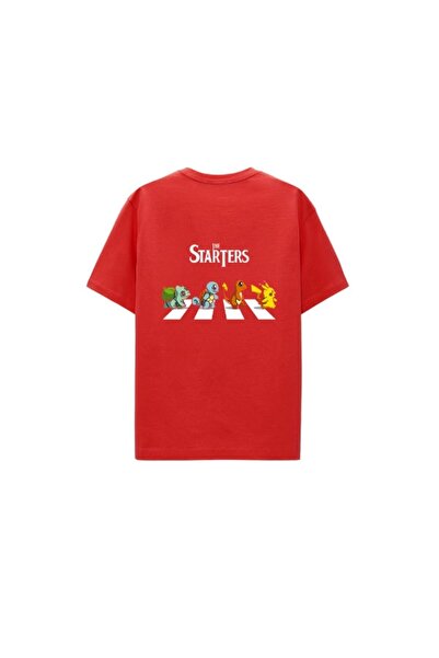 CC STORE Tricou cu design supradimensionat Pokemon Pikachu Bulbasaur Charmand...