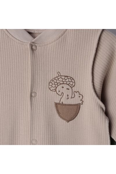 Bebetto Organic Rapored Interlock Boots Jumpsuit (Organic Farm) T3928
