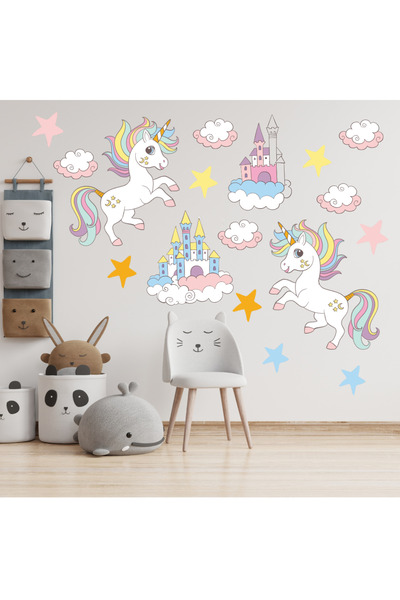 bizden alınır güvenli alışverişin adresi Unicorn Şato Duvar Sticker