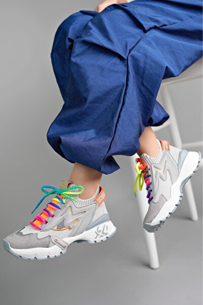 LEYDİ SHOES TOKYO RENKLİ GRİ SPOR AYAKKABI