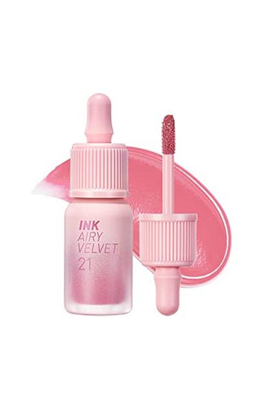 PERIPERA INK AIRY VELVET 021 FLUFFY PEACH 4 g - Dlouhotrvající tekutá rtěnka