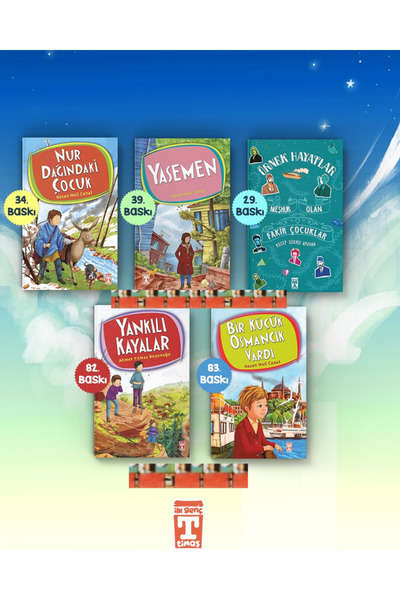 Genç Timaş 4.5.6.Sınıf 5kitap-Nur Dağındaki Çocuk,Yasemen,Meşhur Olan, Yankıl...