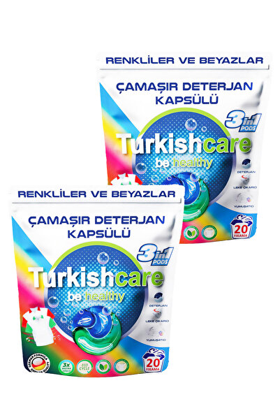 Turkishcare Hepsi Bir Arada Renkli ve Beyazlar İçin Çamaşır Deterjan Kapsülü ...