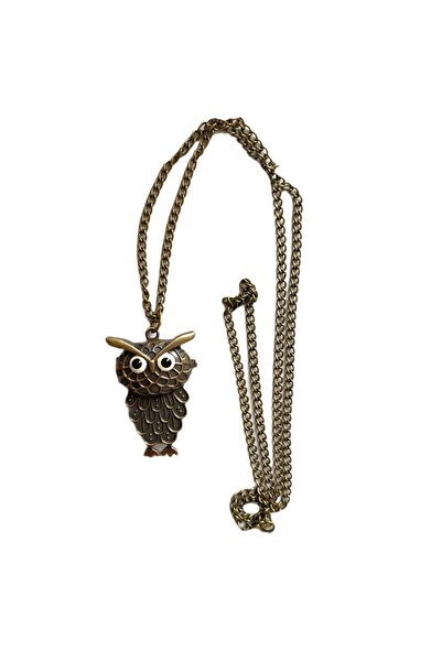 Schulzz Owl Art Studio Design Baykuş Motifli Köstekli Zincirli Quartz Cep Saati