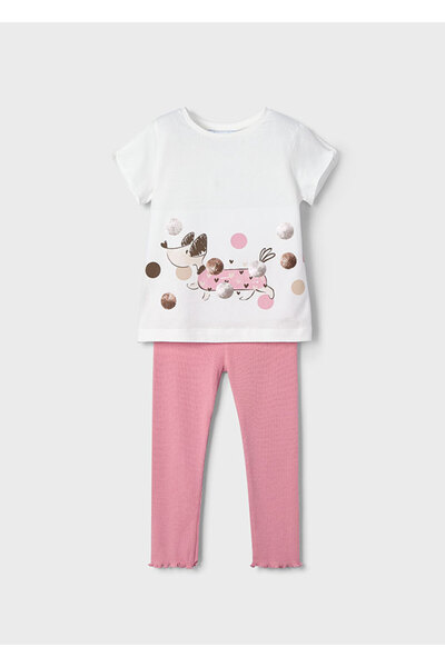 MAYORAL Set cu tricouri și colanți pentru fete 3706