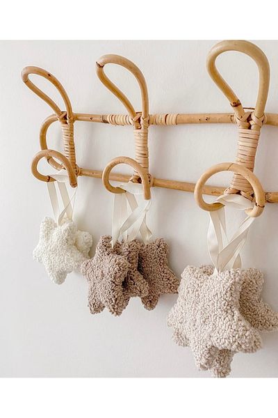 efecco Child Baby Special Design 100% Natural Cotton Rope Punch Double Sided Pacifier Strap