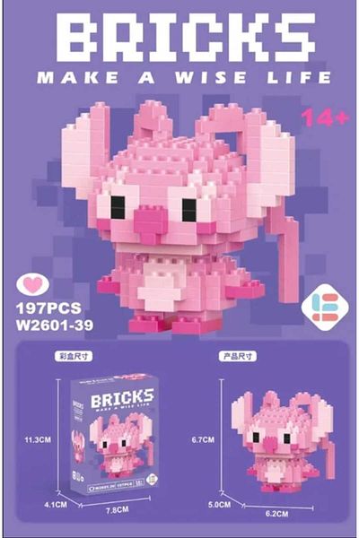 Kaptan Mavi Sticth Lilo Bricks - ألعاب بناء ألغاز ثلاثية الأبعاد