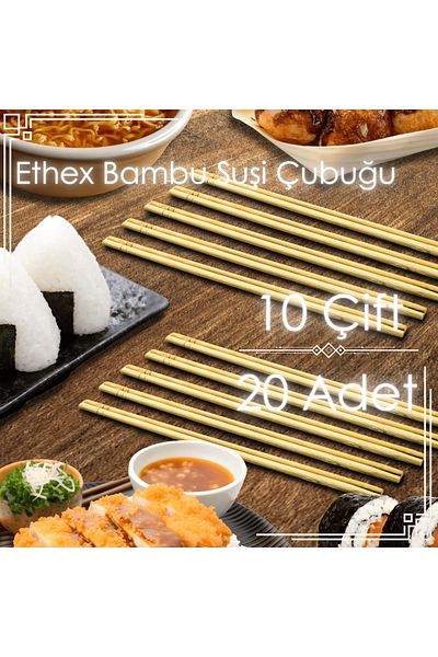 Ethex Sushi Chopstick / Chopstick - (20 Pcs, 10 Pairs)