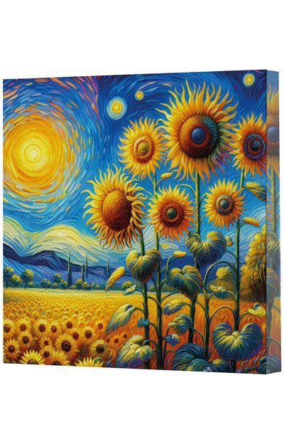 Dokuz Yayınları Vivago Art Van Gogh 4 Month Flowers 14X20 Lined Notebook-15X15 Unlined Notebook Set (320 Sheets)