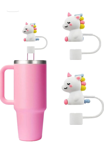 Yenigeldi 2 Adet 10mm Stanly Quencher Unicorn Silikon Pipet Kapağı Pipet Tıpası