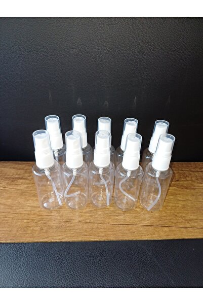 Genel Markalar Sprey Başlı Boş Pet Şişe Sağlam Plastik 10 Adet 50ml