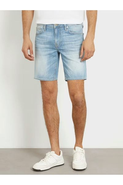 Guess Jeans Pánske modré džínsové kraťasy Guess Florida
